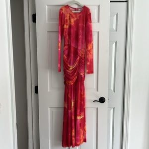 Yellow The Label-yllw Olivia Maxi Dress - Orange Floral XS Brand New